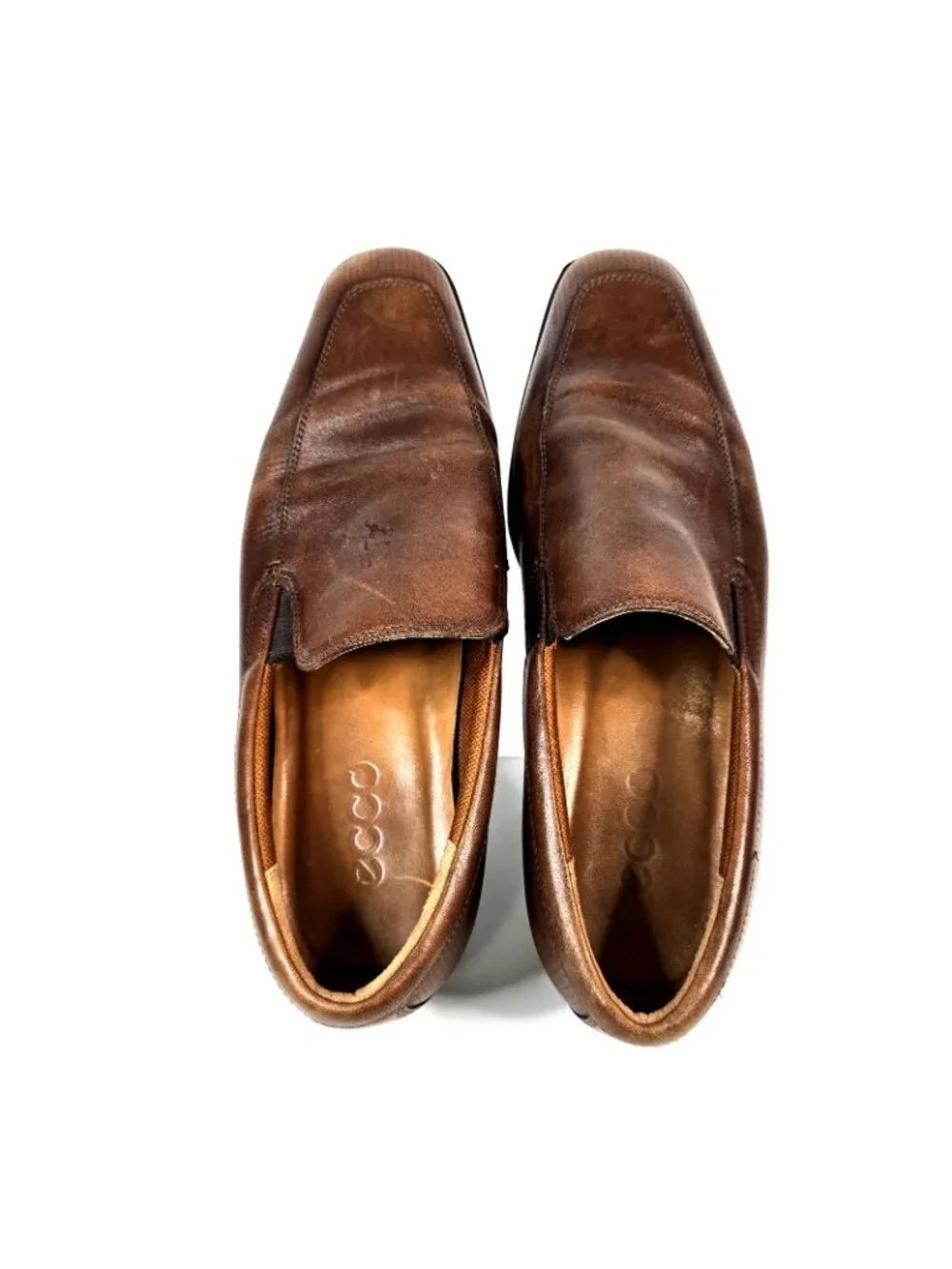 ECCO Helsinki Brown Leather Slip On Loafers Shoes Men’s Size 13